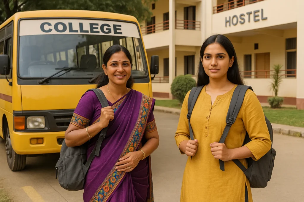 college transport hostel facilities