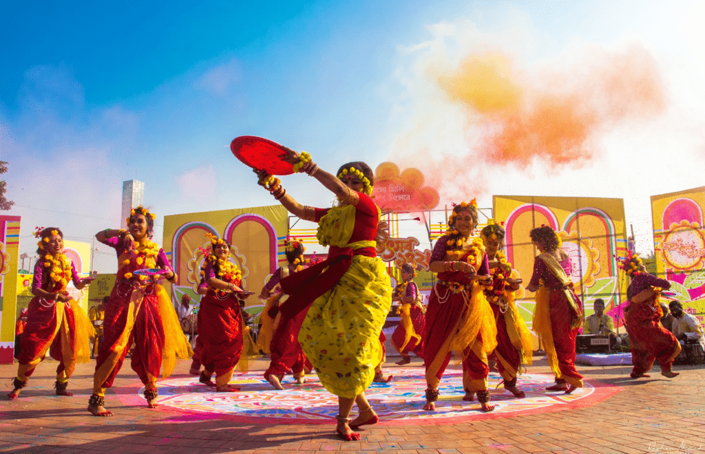 Cultural scene representing completion of Hindu annual month cycle