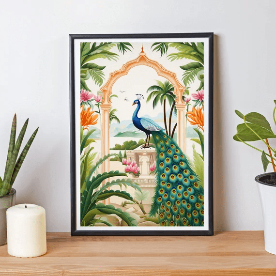 Nature based decorative patterns showing organic curves in alekhan style