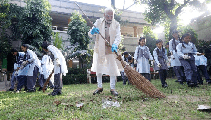 Swachh Bharat Abhiyan awareness event highlighting origins of clean India movement