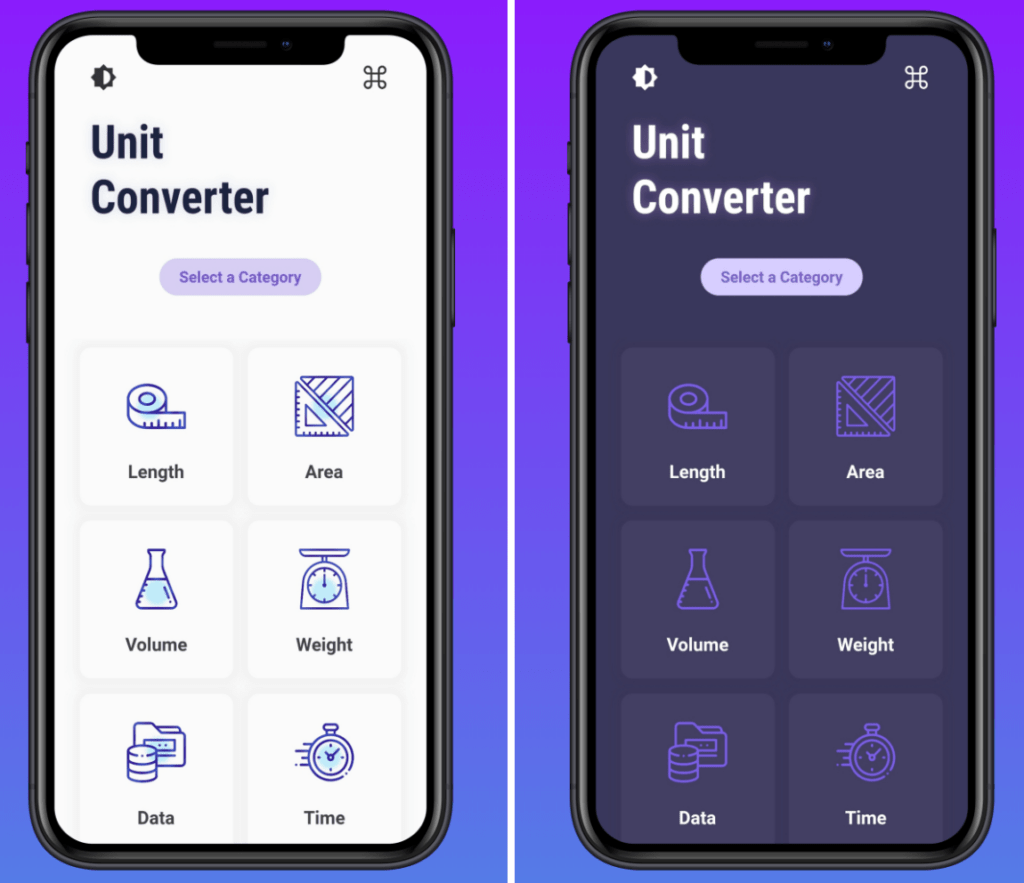 Mobile unit converter app displaying instant meter to feet conversion