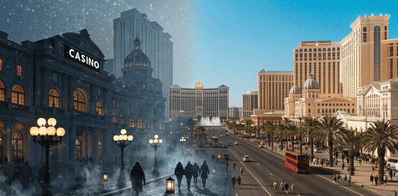 World biggest casino resorts and global casino culture scene showing large casino buildings and gaming destinations inspiring online casino India platforms for भारतीय खिलाड़ी.