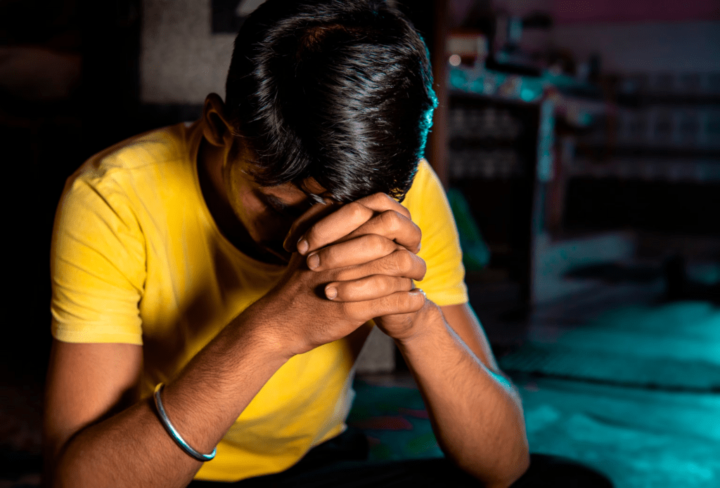 Indian student resting at home due to illness after informing school properly